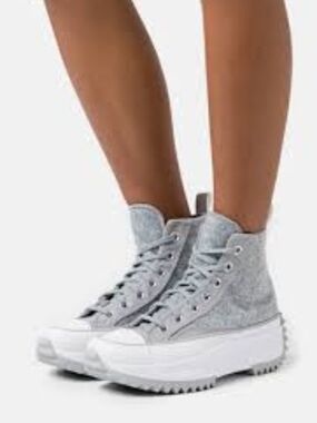 Converse Women's Gray High-Top Platform Sneakers